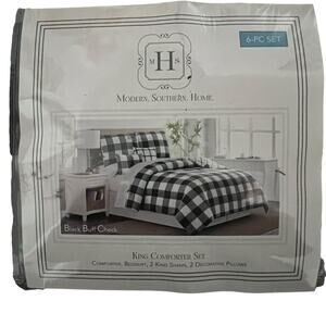 Modern. Southern. Home  Buffalo Check Comforter Set King Size